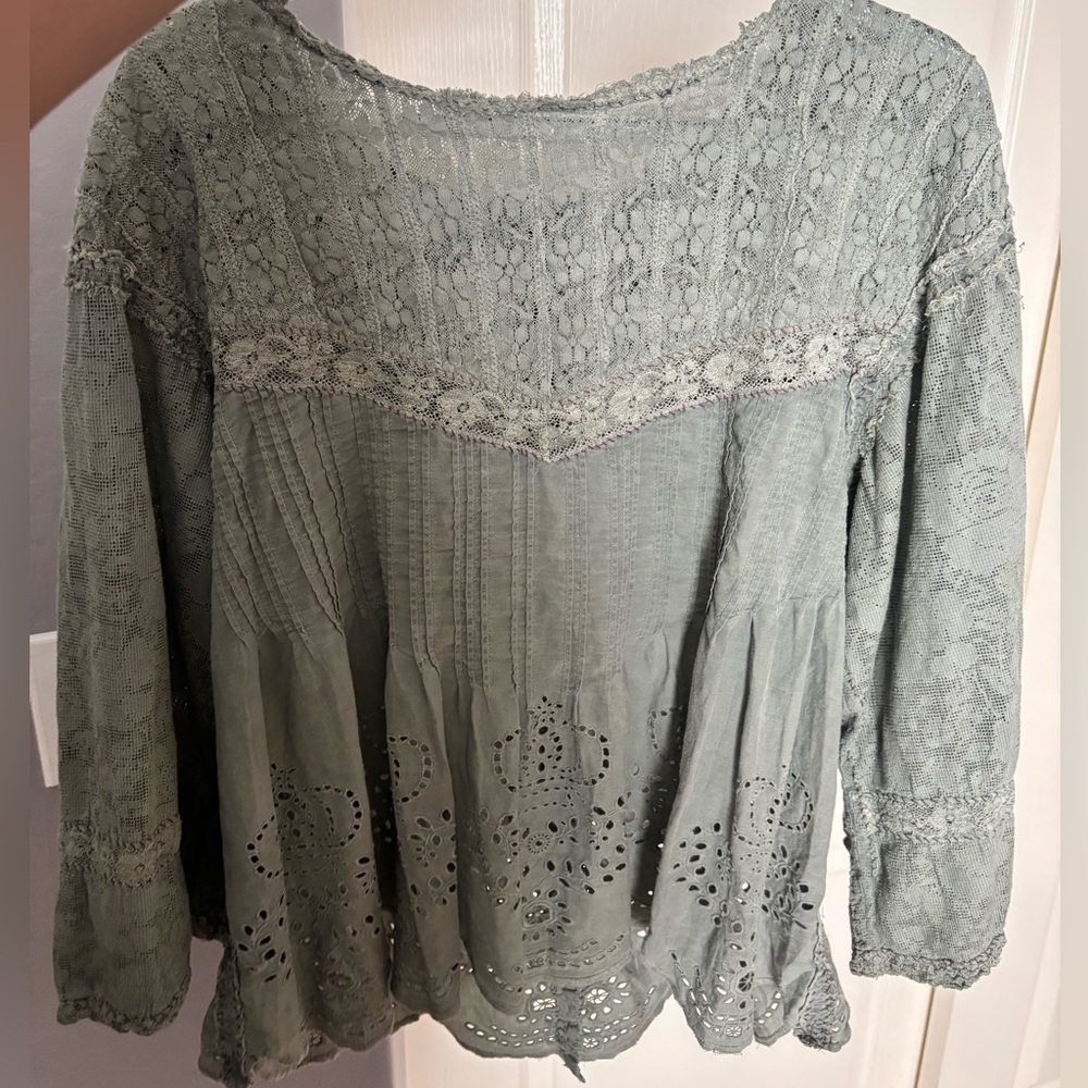 Magnolia Pearl Crochet Jodi Blouse - Picture 2 of 4